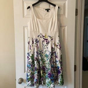 Ralph Lauren sleeveless, pleated spring/summer garden dress.